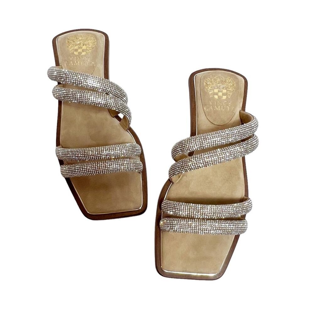 VINCE CAMUTO PEOMI WOMEN SANDALS TORTILLA SIZE 5 BRAND NEW WITH BOX